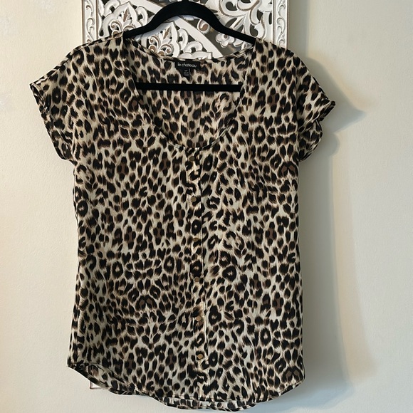 Le Chateau Leopard Blouse S - Picture 1 of 4